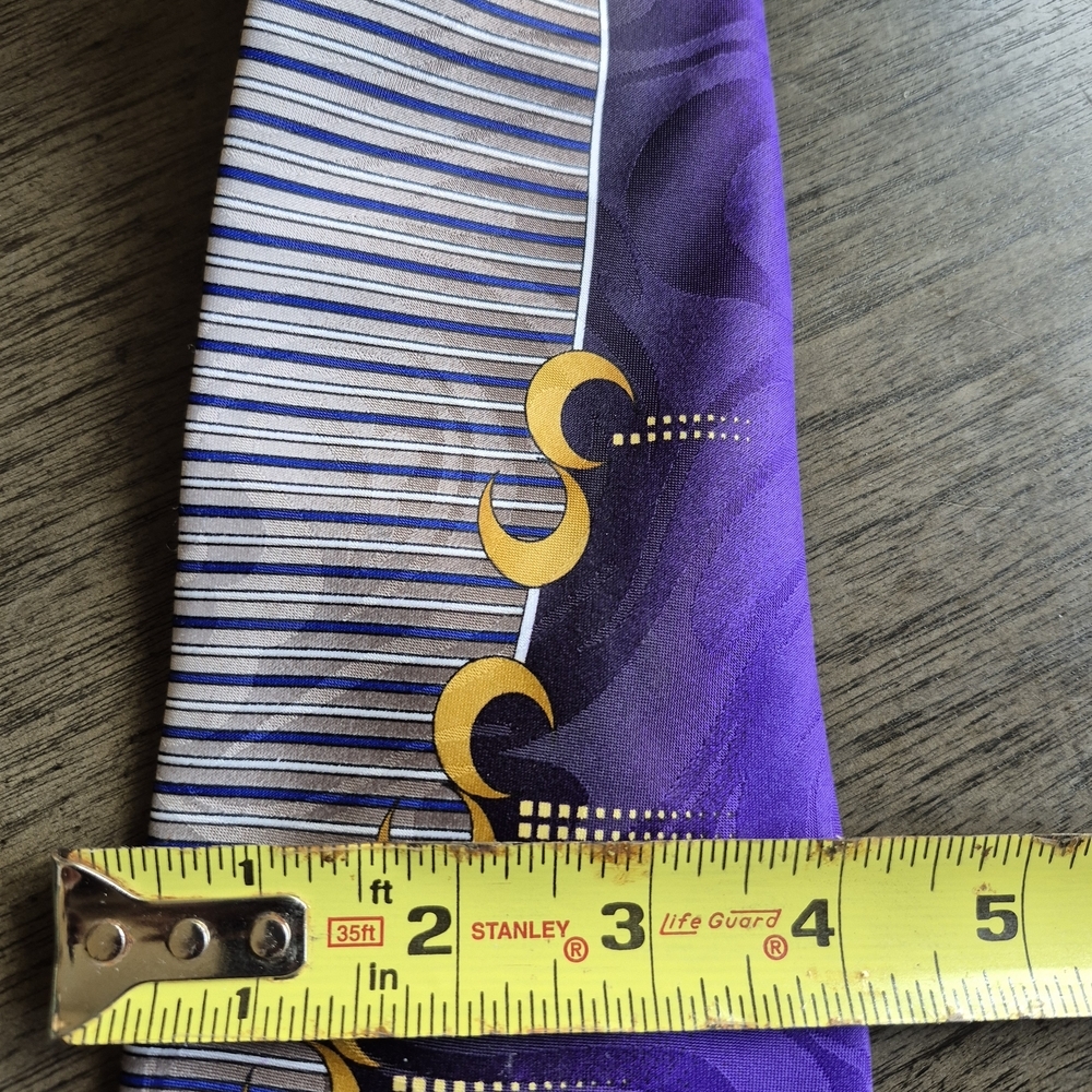 1990s Abstract Tie Men's Neck Ties Bold Art Deco Atristic Fashion Clothing  56X4 - Picture 6 of 8